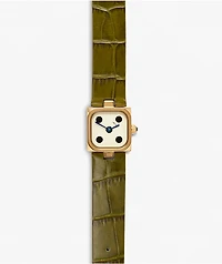AURA Dice Gold & Olive Analog Watch