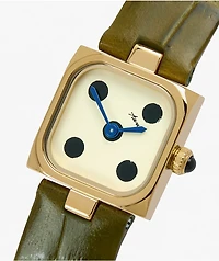AURA Dice Gold & Olive Analog Watch