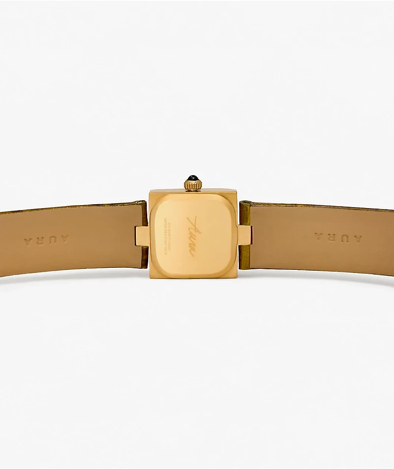 AURA Dice Gold & Olive Analog Watch