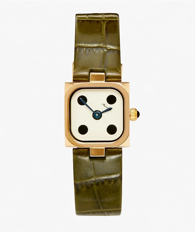 AURA Dice Gold & Olive Analog Watch