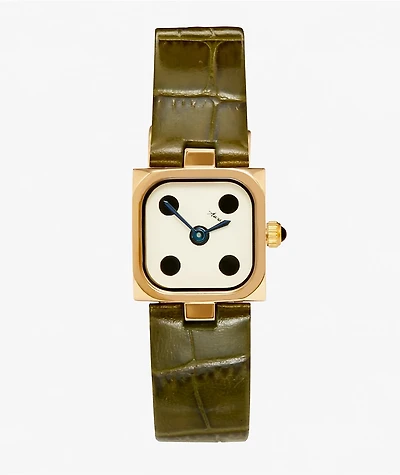 AURA Dice Gold & Olive Analog Watch