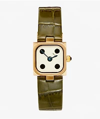 AURA Dice Gold & Olive Analog Watch