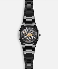 AURA Skeleton Black Analog Watch