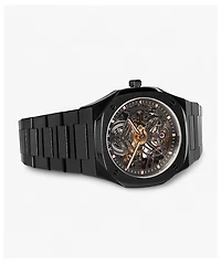 AURA Skeleton Black Analog Watch