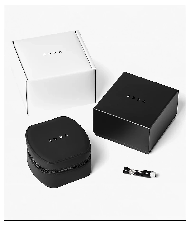 AURA Skeleton Black Analog Watch
