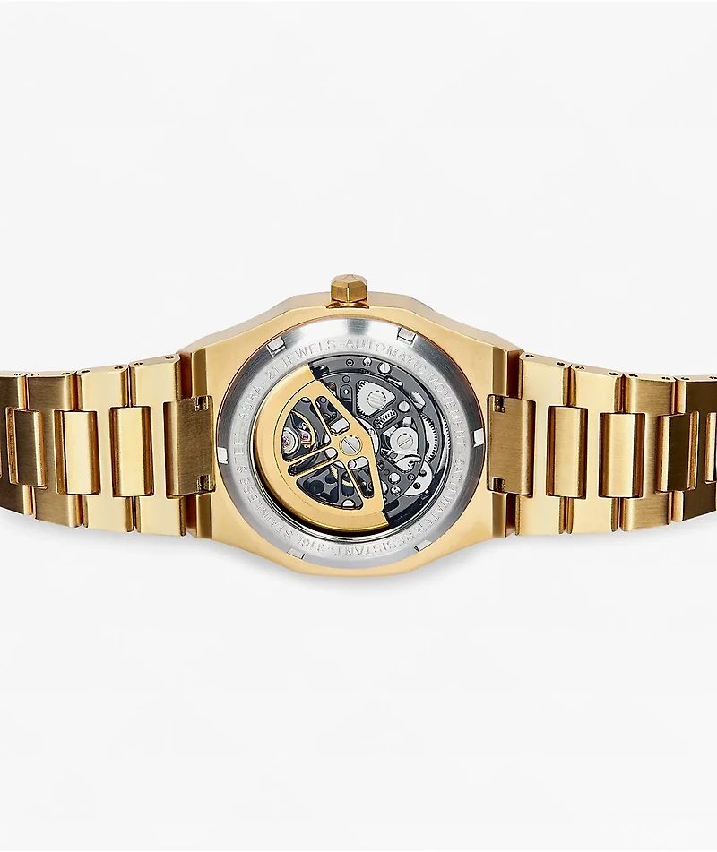 AURA Skeleton Gold Analog Watch