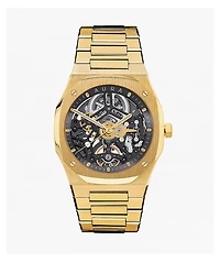 AURA Skeleton Gold Analog Watch