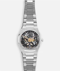 AURA Skeleton Steel Analog Watch