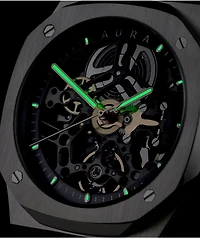 AURA Skeleton Steel Analog Watch