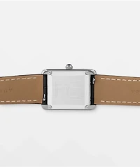 AURA Tank Ace Black & Silver Analog Watch