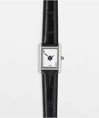 AURA Tank Ace Black & Silver Analog Watch