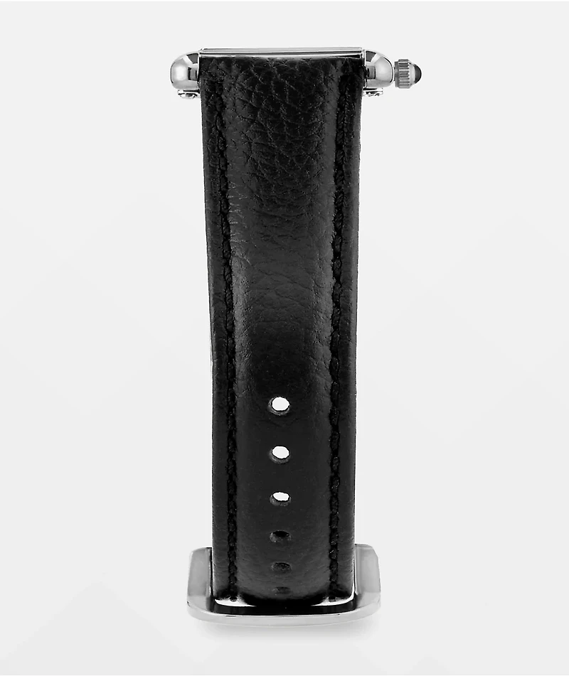 AURA Tank Steel Black & Silver Analog Watch