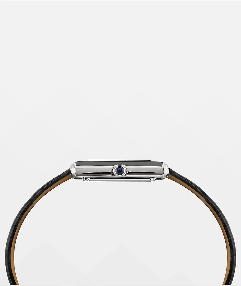 AURA Tank Steel Black & Silver Analog Watch