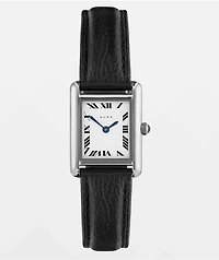 AURA Tank Steel Black & Silver Analog Watch