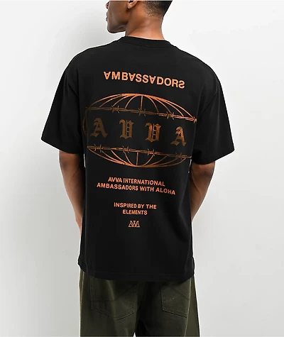 AVVA Barbed Globe Black T-Shirt