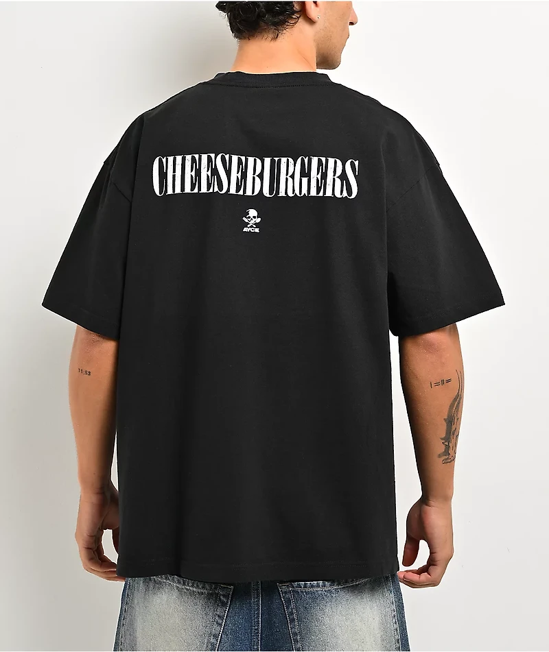 AYCE Cheeseburgers Black T-Shirt