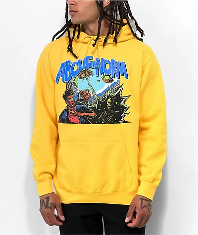 Above The Norm Crash Landing Yellow Hoodie