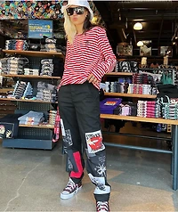 Above The Norm Logo Red & White Stripe Long Sleeve T-Shirt