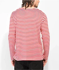 Above The Norm Logo Red & White Stripe Long Sleeve T-Shirt