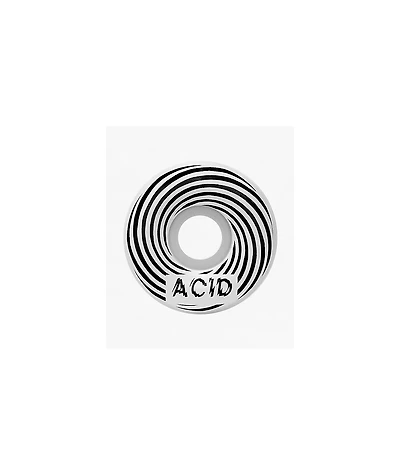Acid Chemical Swirly 53mm 101a White Skateboard Wheels