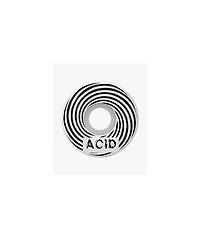 Acid Chemical Swirly 53mm 101a White Skateboard Wheels