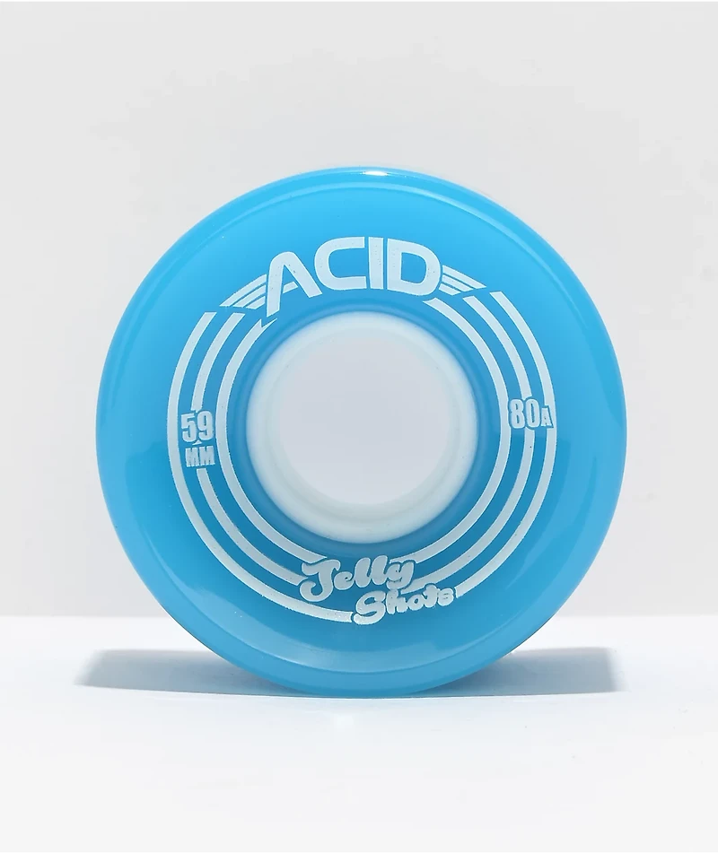 Acid Jelly Shots 59mm 80a Blue Cruiser Skateboard Wheels