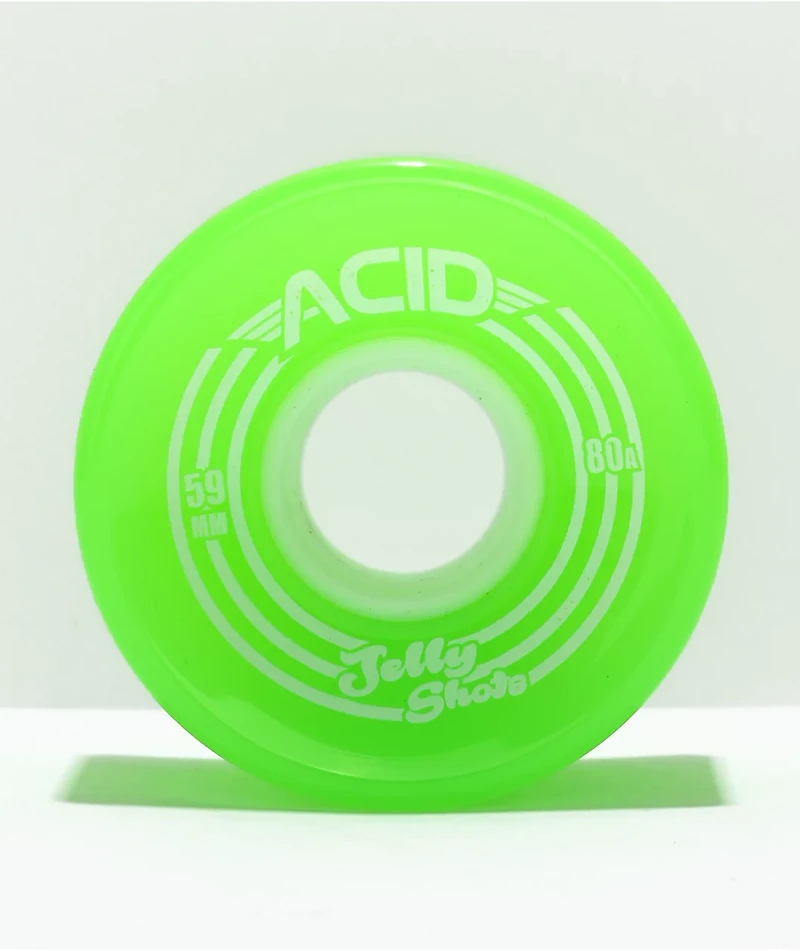 Acid Jelly Shots 59mm 80a Green Cruiser Skateboard Wheels