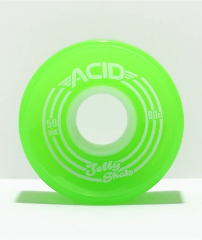 Acid Jelly Shots 59mm 80a Green Skateboard Wheels