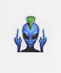 Acid Metal Alien Expressions Sticker