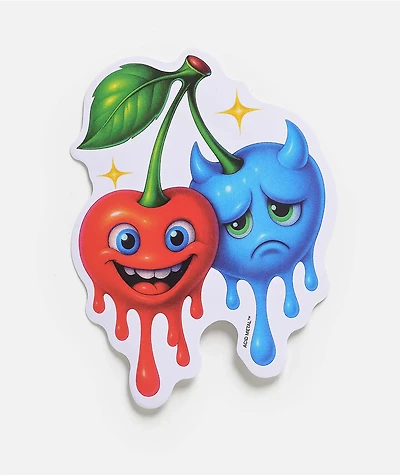 Acid Metal Cherry Friends Sticker