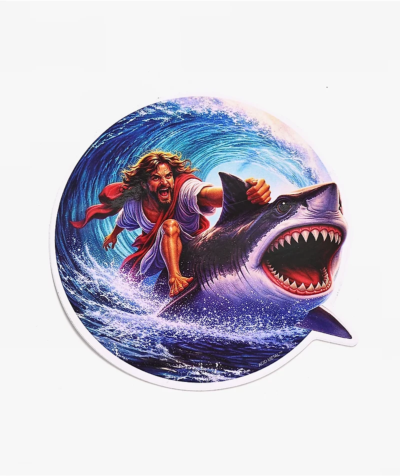 Acid Metal Wave God Sticker