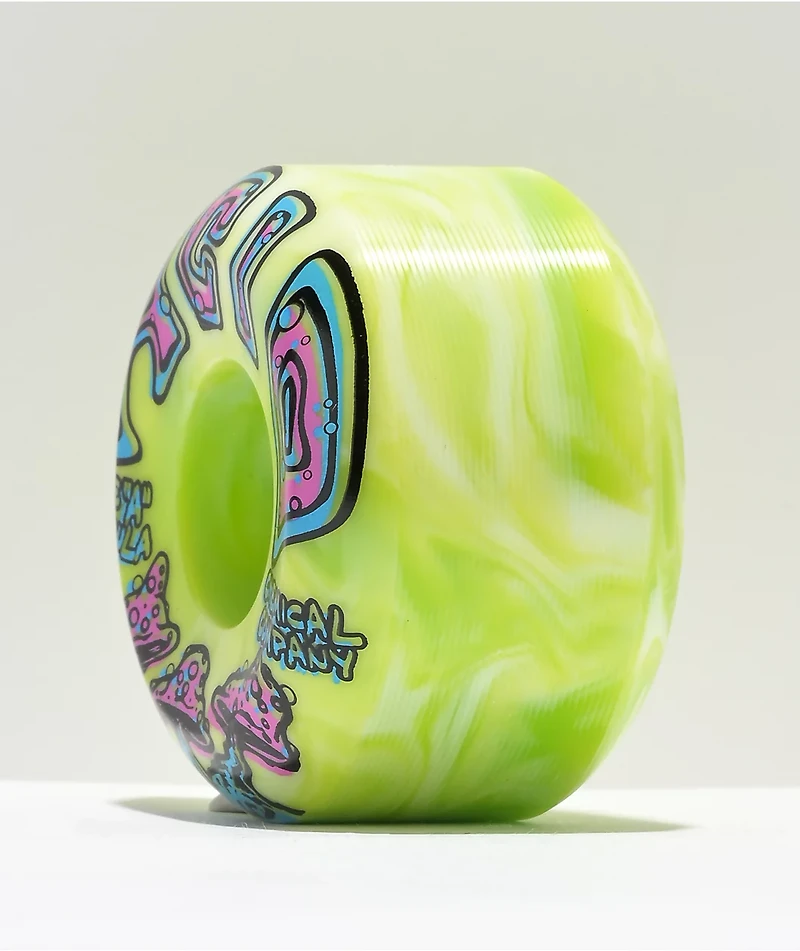 Acid Mushroom 54mm 99a Green & Pink Skateboard Wheels