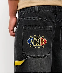 Adam Bomb 5 Star Black Wash Baggy Carpenter Shorts