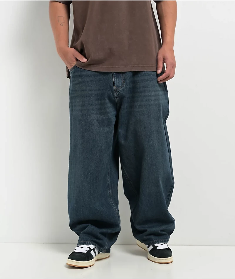 Adam Bomb Baggy Dark Blue Wash Denim Jeans
