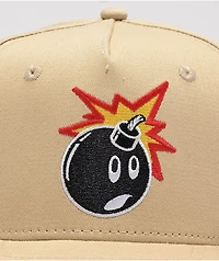 Adam Bomb Beige Snapback Hat