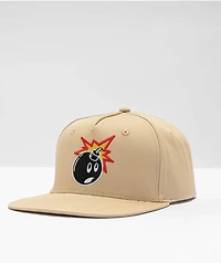 Adam Bomb Beige Snapback Hat
