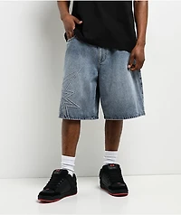 Adam Bomb Big Bomb Light Blue Wash Denim Shorts