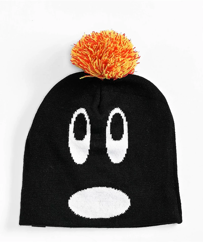 Adam Bomb Black Pom Beanie