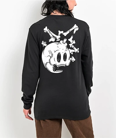 Adam Bomb Bones Black Long Sleeve T-Shirt