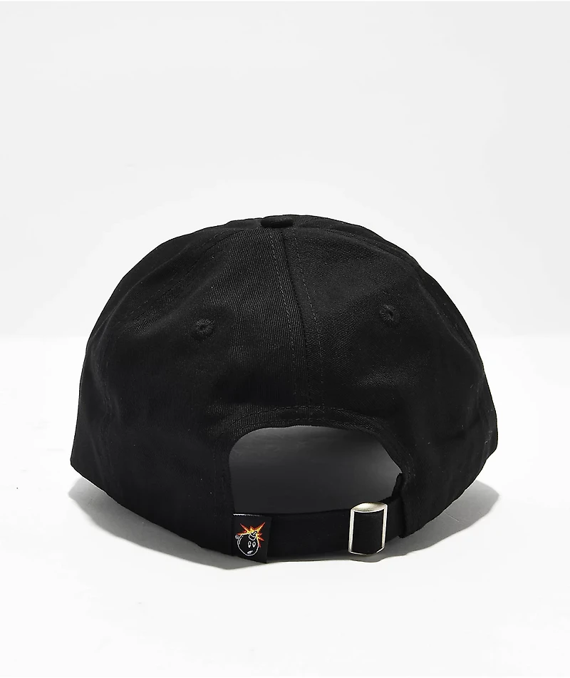 Adam Bomb Bones Black Strapback Hat