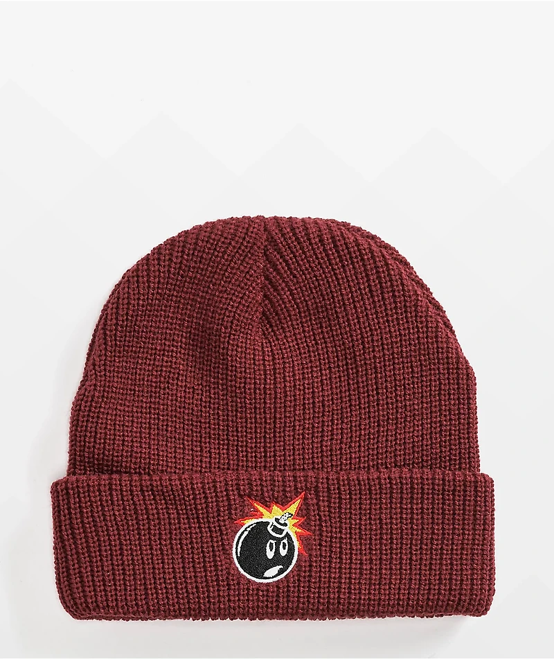 Adam Bomb Burgundy Beanie