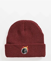 Adam Bomb Burgundy Beanie