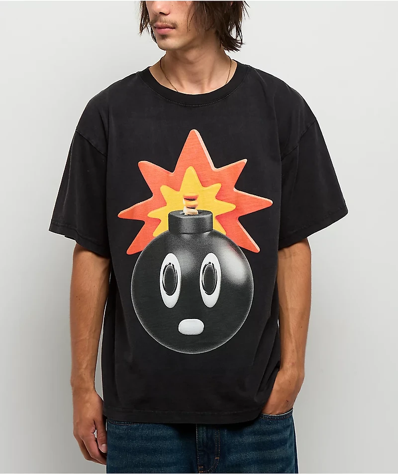 Adam Bomb Figure Black Wash T-Shirt