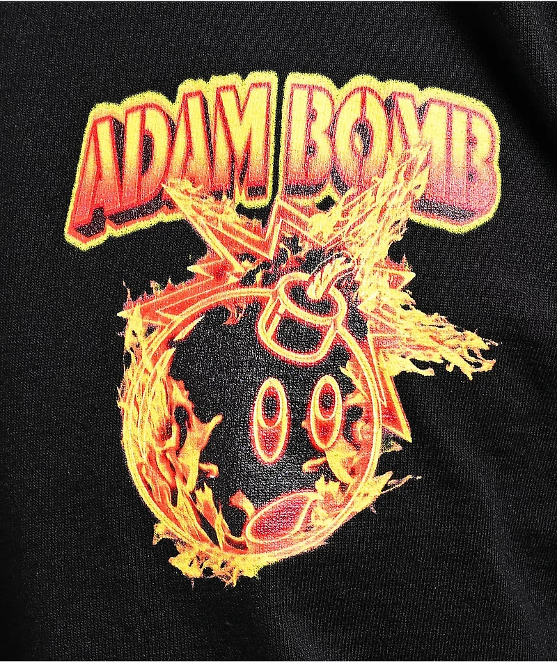 Adam Bomb Flaming Black T-Shirt