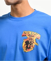 Adam Bomb Flaming Blue Long Sleeve T-Shirt