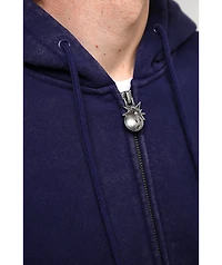 Adam Bomb Logo Blue Wash Zip Hoodie