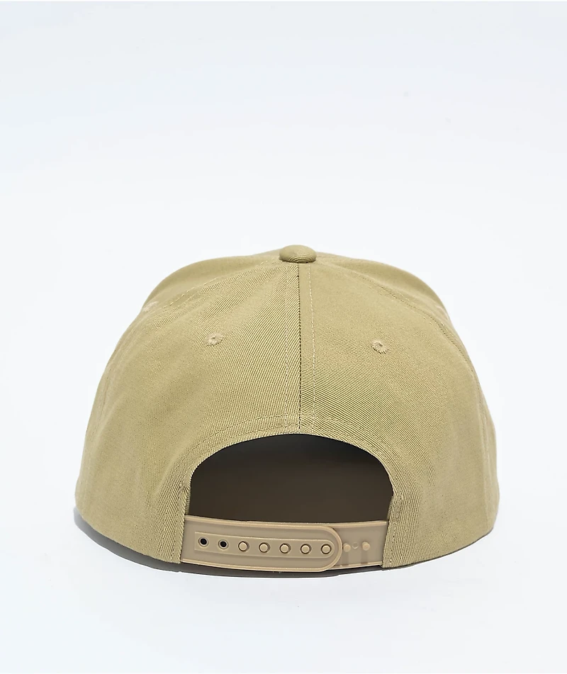 Adam Bomb Mascot Script Khaki Snapback Hat