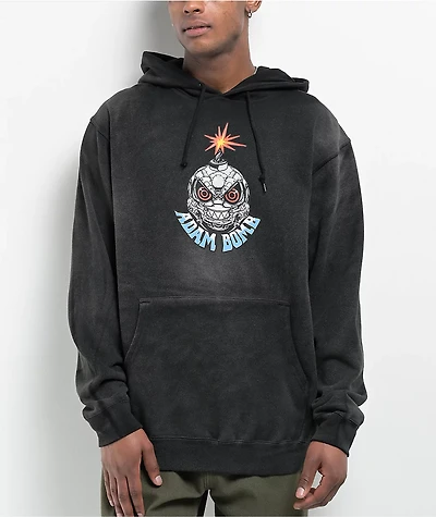 Adam Bomb Metal Black Wash Hoodie