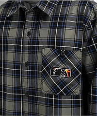Adam Bomb Riverside Grey & Blue Flannel Shirt