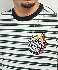 Adam Bomb Signage Striped White T-Shirt